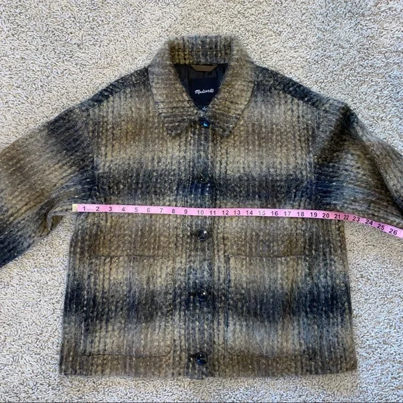 Madewell Kenwick Jacket in Plaid Brown Tan Size Medium - Picture 11 of 12